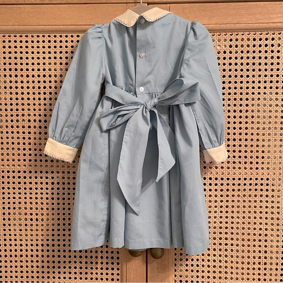 Vintage Dress POLLY FLINDERS Smocked Toddler Size 2T Hand Embroidery  Smocking - Picture 3 of 9